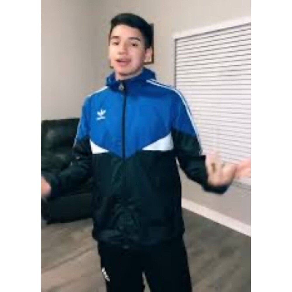 Adidas Originals Vintage Rare Jacket Windbreaker Blue Black Shell Cal